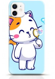 Cat iPhone 12 mini case Style 11
