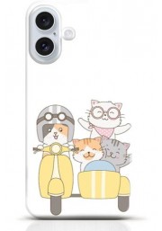 Cat iPhone 16 Plus case Style 16