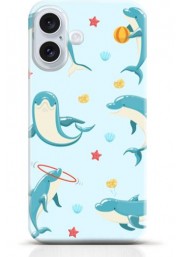 Dolphin iPhone 16 case Style 15