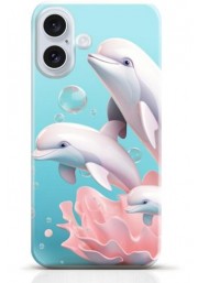 Dolphin iPhone 16 case Style 6