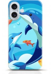 Dolphin iPhone 16 case Style 8
