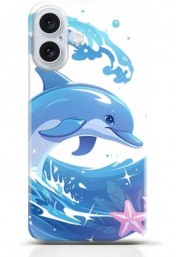 Dolphin iPhone 16 Plus case Style 16