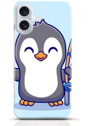 Penguin iPhone 16 case Style 19