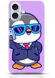 Penguin iPhone 16 case Style 9