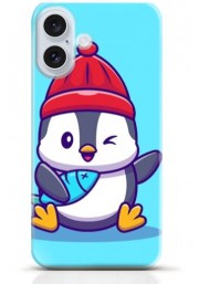 Penguin iPhone 16 Plus case Style 18