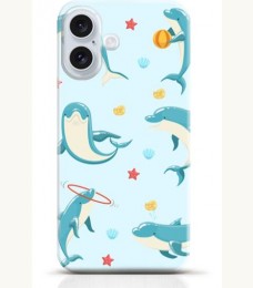 Dolphin iPhone 16 case Style 15