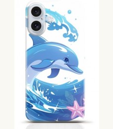 Dolphin iPhone 16 case Style 16