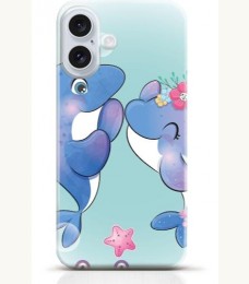 Dolphin iPhone 16 case Style 17