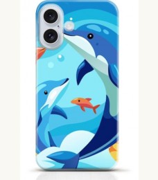 Dolphin iPhone 16 case Style 8