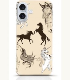 Horse iPhone 16 case Style 22