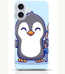Penguin iPhone 16 Plus case Style 19