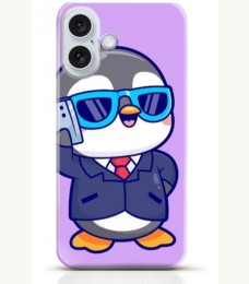 Penguin iPhone 16 Plus case Style 9