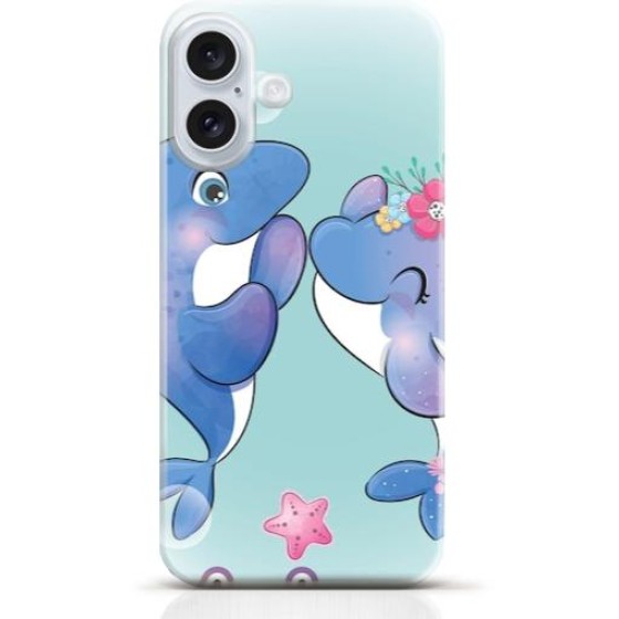 Dolphin iPhone 16 case Style 17