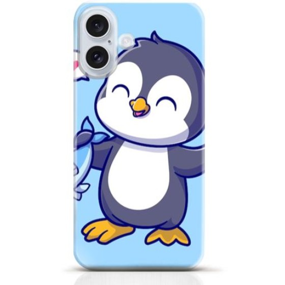 Penguin iPhone 16 Plus case Style 12