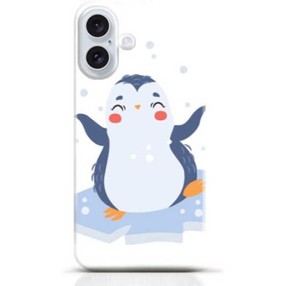 Penguin iPhone 16 Plus case Style 14