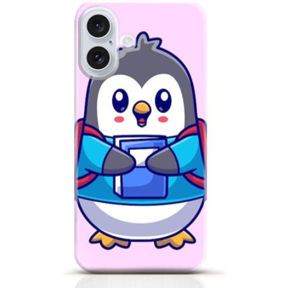 Penguin iPhone 16 Plus case Style 17