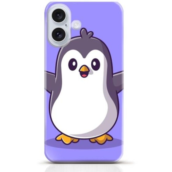 Penguin iPhone 16 Plus case Style 7